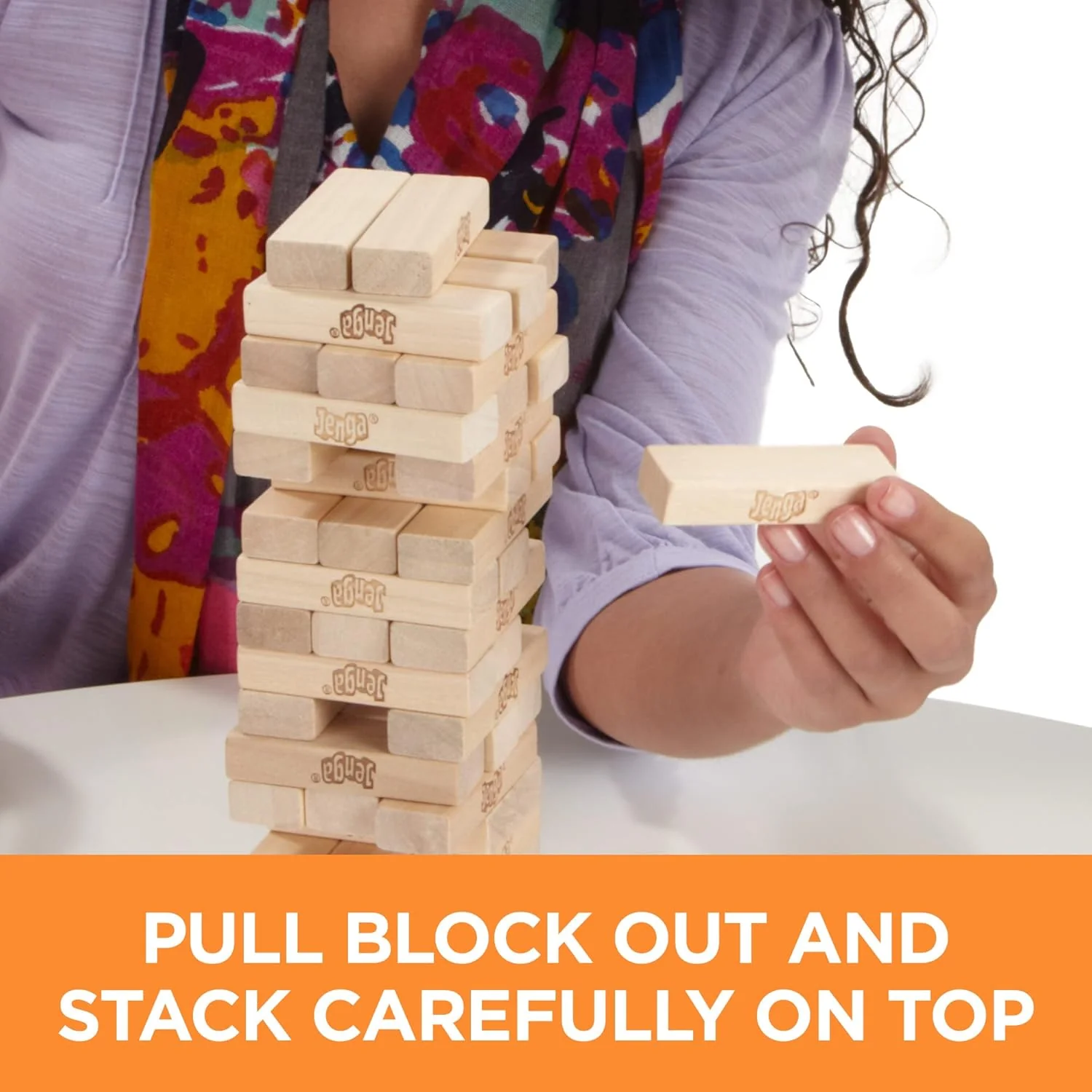 Jenga Wooden Blocks Stacking Tumbling Tower Game - Image 3